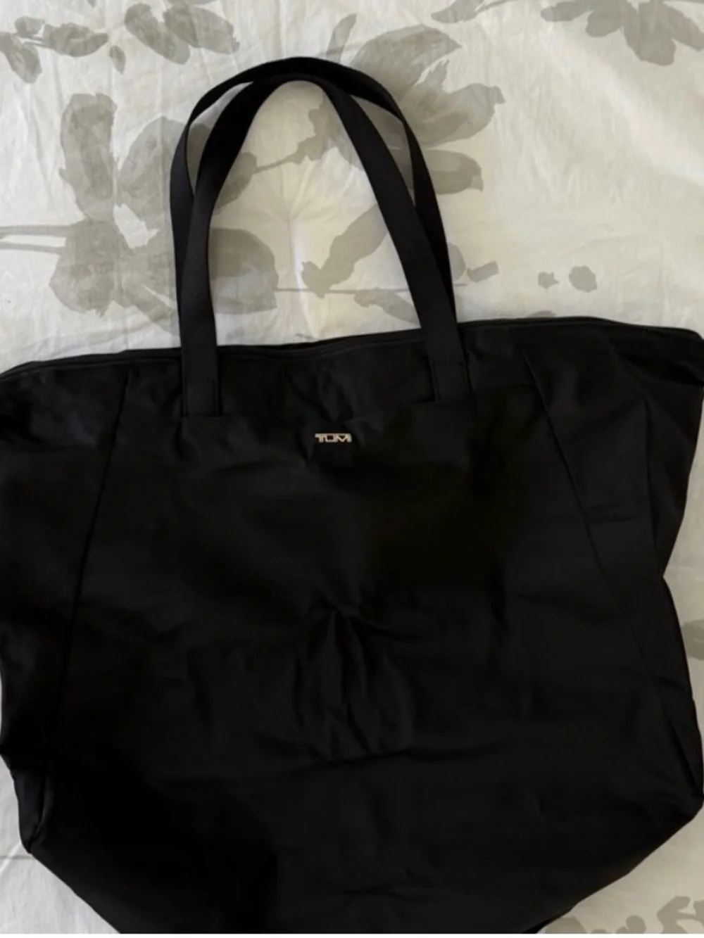 Tumi Black Nylon Duffel Travel Tote Bag